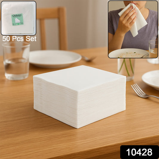Soft Wukusy disposable tissue paper napkins set with 50 absorbent paper napkins, ideal for daily use and gatherings.