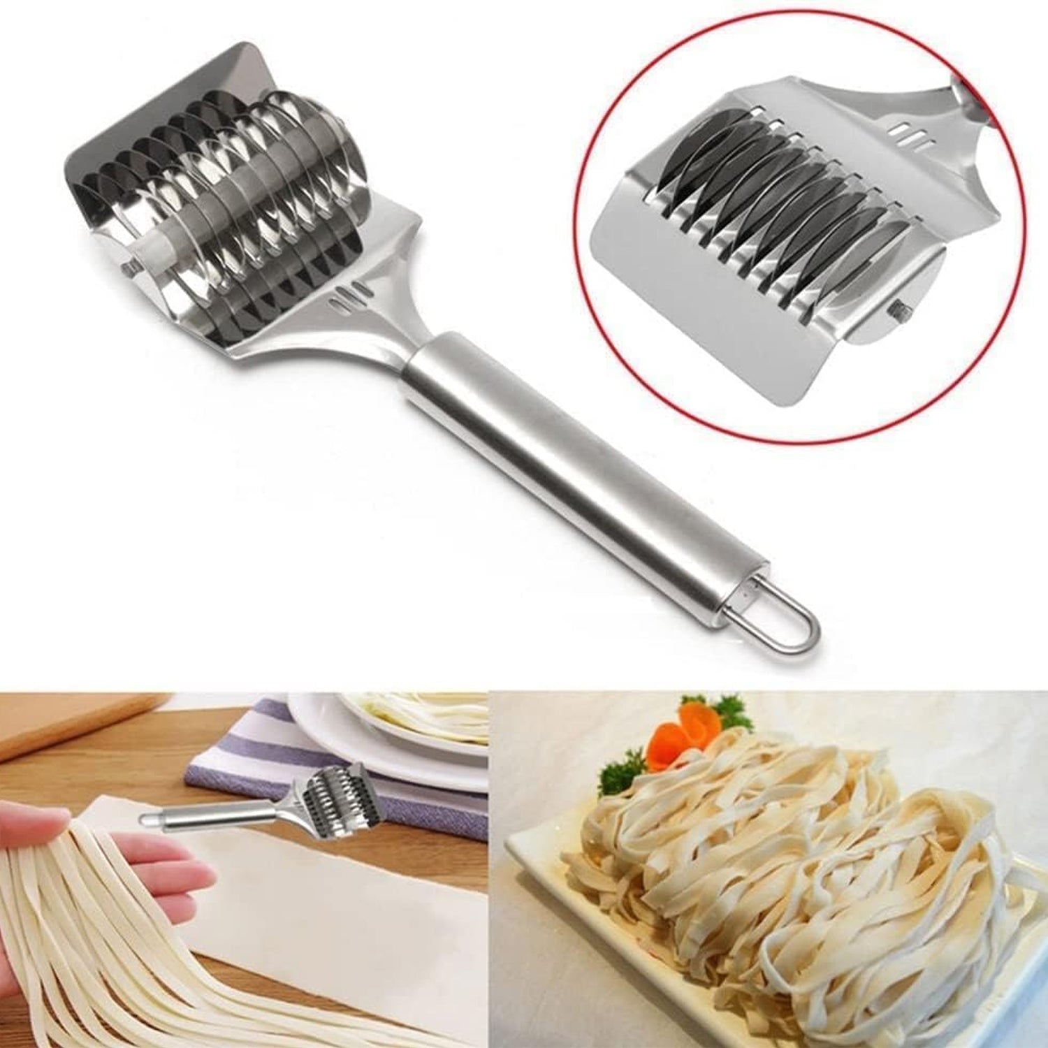 Stainless Steel Multi Blade Dough Cutter ( B-grade 1 Pc)