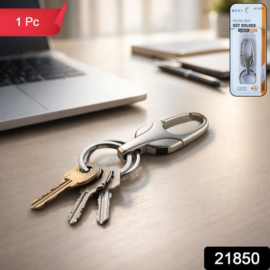 Stylish Metal Key Holder Keychain With Secure Lock Clip 1 Pc