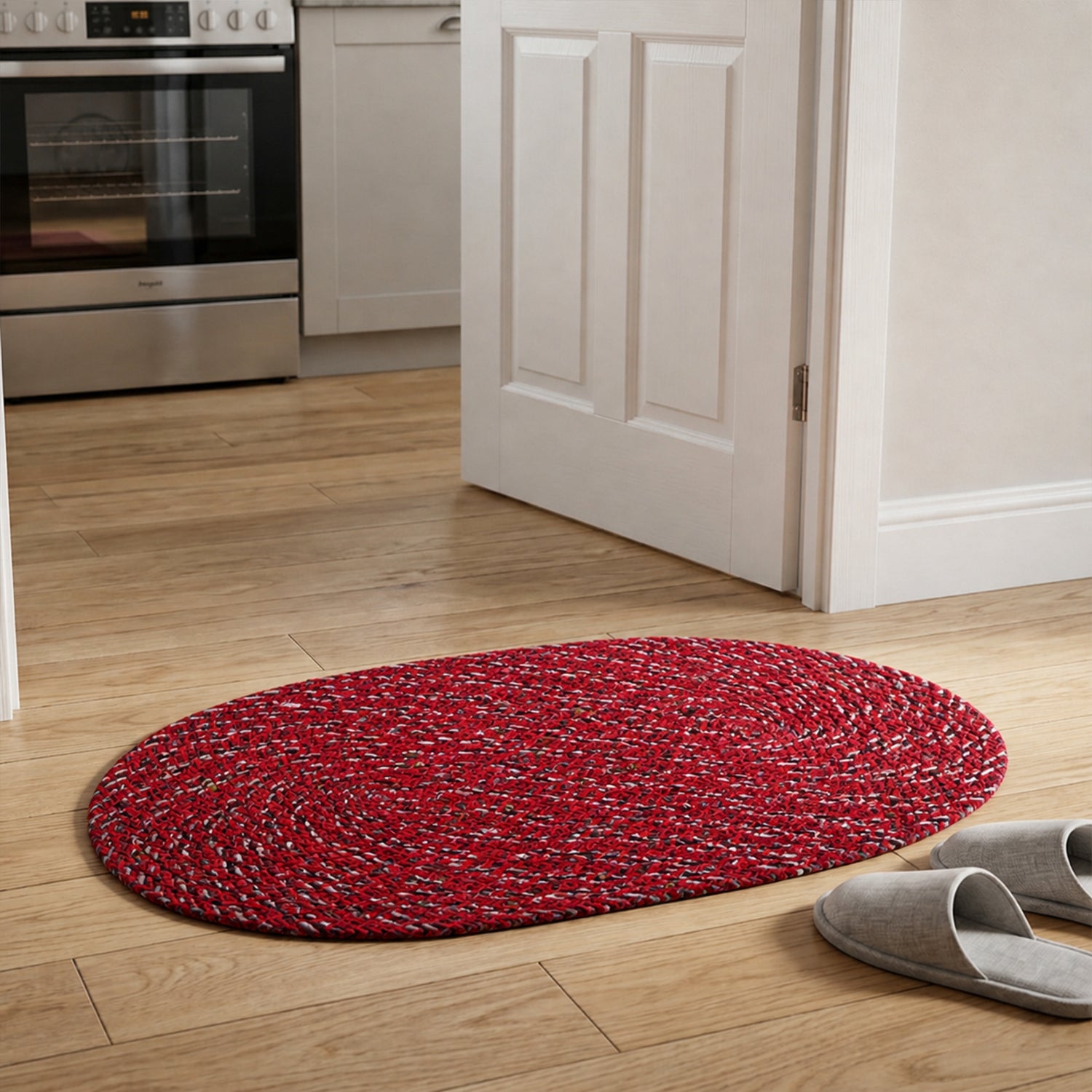 Stylish Oval Floor Mat  (1 Pc 50x30 Cm)