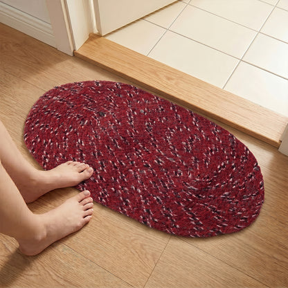 Stylish Oval Floor Mat  (1 Pc 50x30 Cm)