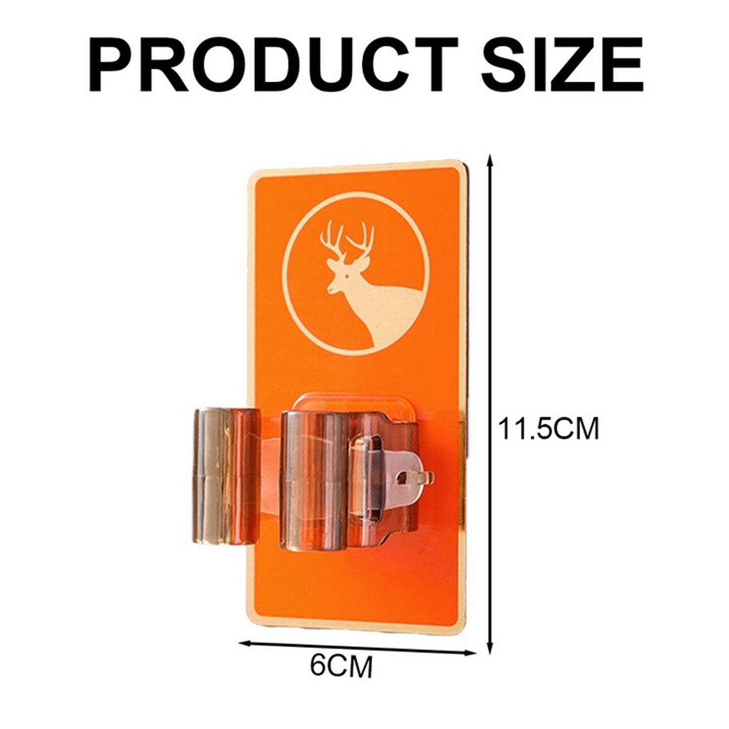 Wall-mounted Wukusy mop holder clip for bathroom and kitchen, designed to organize brooms and mops efficiently.