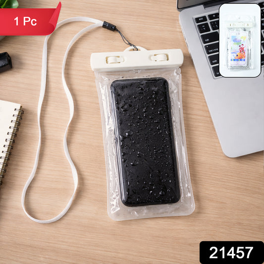 White Waterproof Phone Pouch Bag Mobile Cover (1 Pc)