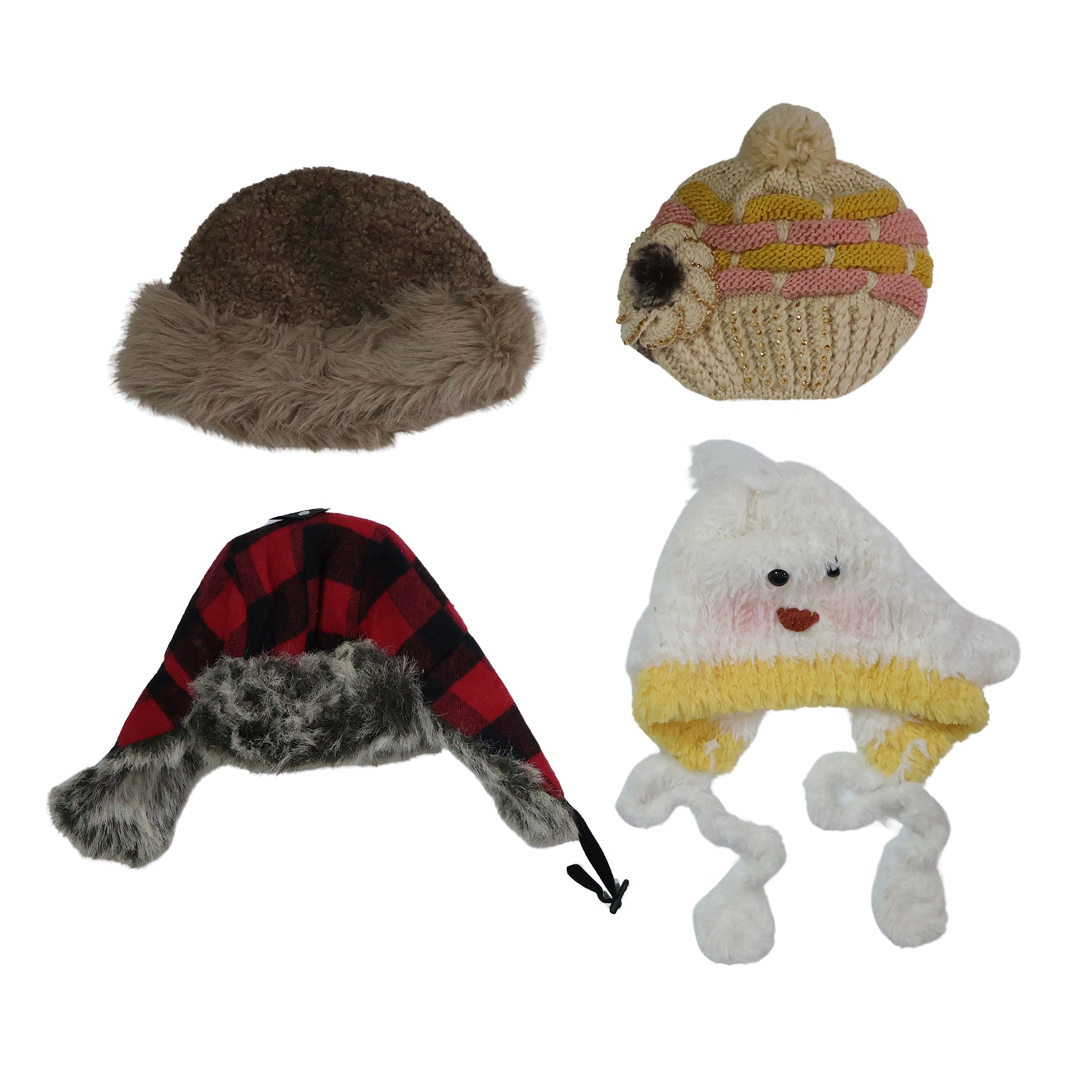 Winter Warm Woolen Cap And Lightweight Summer Fashion Cap (1 Pc Mix Random Design)