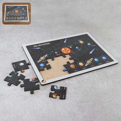 Wooden Puzzle Learning Board For Kids - (1 Pc  Mix Design  Random)