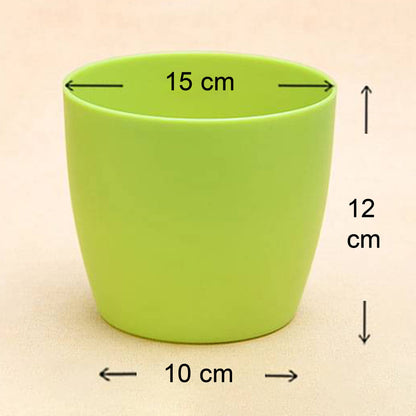 Wukusy round flower pots for indoor and outdoor gardening, showcasing stylish garden planters with a modern design.