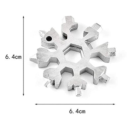 Wukusy 1787 Snowflake Multi-Tool and Stainless Steel Snowflake Bottle Opener, durable hardware tool for opening bottles.
