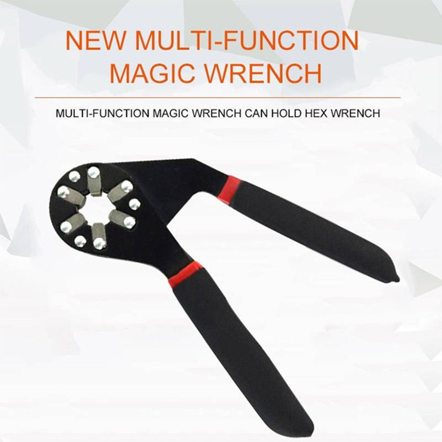 Wukusy multi-function hexagon universal wrench with adjustable design, small size, single-sided bionic plier for household repairs.