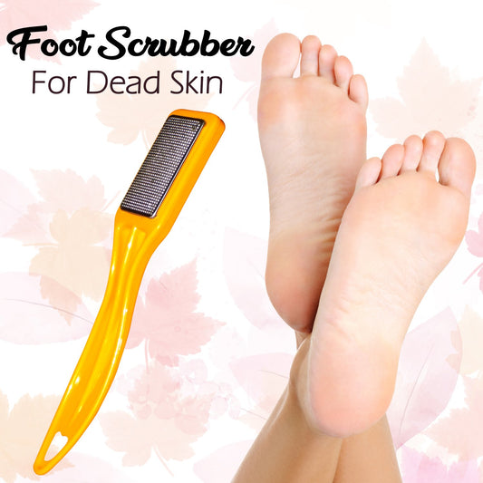 Wukusy 1480 foot scrubber for dead skin removal, showing textured surface and ergonomic handle for foot exfoliation.