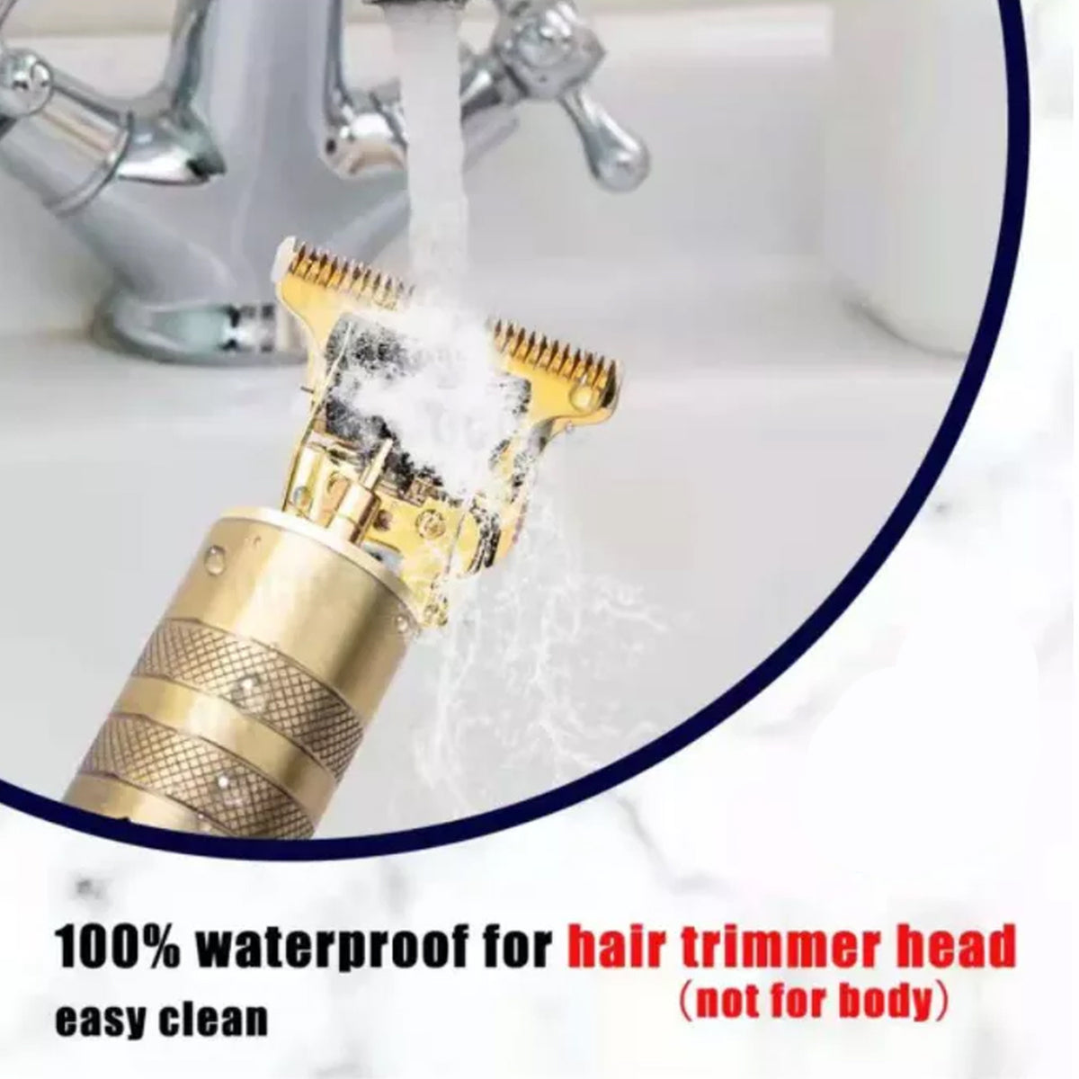 Wukusy men's hair trimmer with adjustable blades, professional hair clipper and shaver for styling and grooming.
