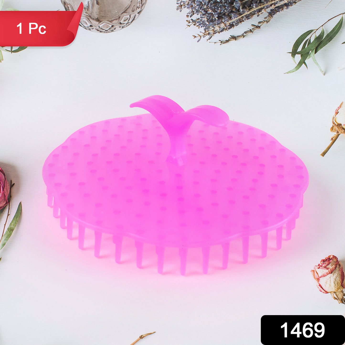 Ergonomic Plastic Scalp Massager Shampoo Brush (1 Pc)
