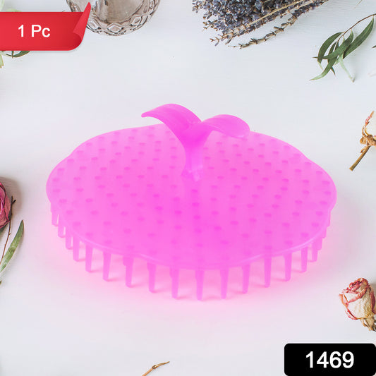 Ergonomic plastic scalp massager and shampoo brush by Wukusy, designed for gentle scalp cleansing and massage in health and beauty.