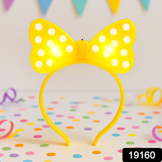 Wukusy LED glowing bow hairband for health and beauty, featuring a bright, illuminated bow design suitable for stylish accessories.