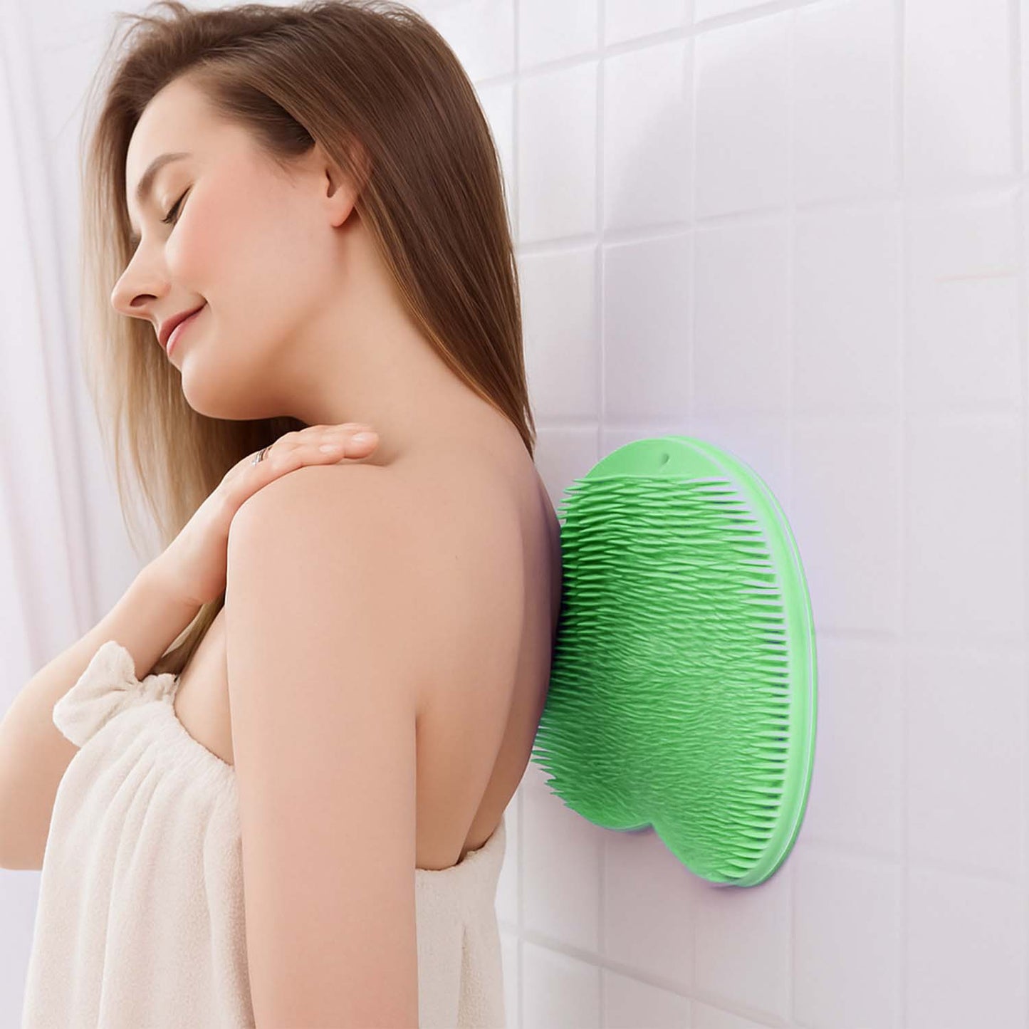 Purple Silicone Bath Massage Cushion  Suction Cup Exfoliating Foot Scrubber  Mat