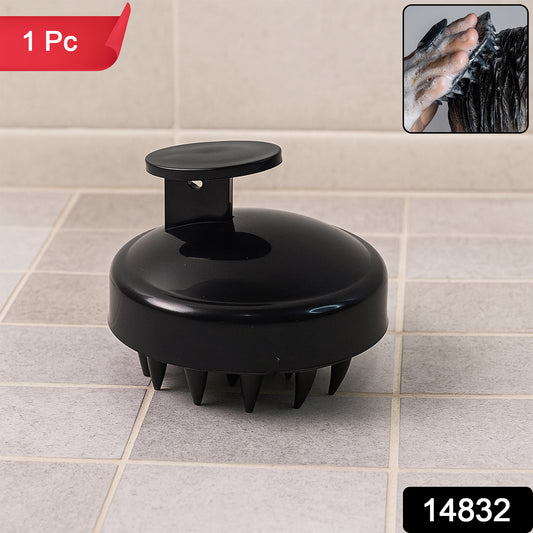 Wukusy scalp massager shampoo brush, handheld hair care tool for gentle scalp massage and deep cleansing.