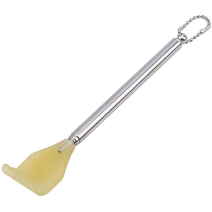 Wukusy retractable metal back scratcher with telescoping adjustable handle, portable health care massage tool, 43cm length.