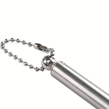 Wukusy retractable metal back scratcher with telescoping tube, adjustable 43cm, portable health care massage tool for women and men.