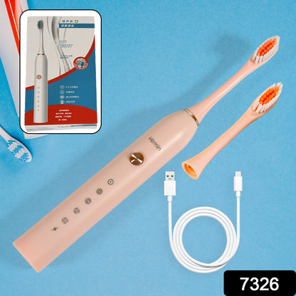 7326 Electric Toothbrush For Adults And Teens Electric Toothbrush Deep Cleansing Toothbrush With Extra Brush Heads