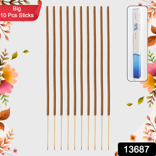 Big Blue Ocean premium incense sticks by Wukusy, 10 pcs, 40 cm length, health care agarbatti, stand not included