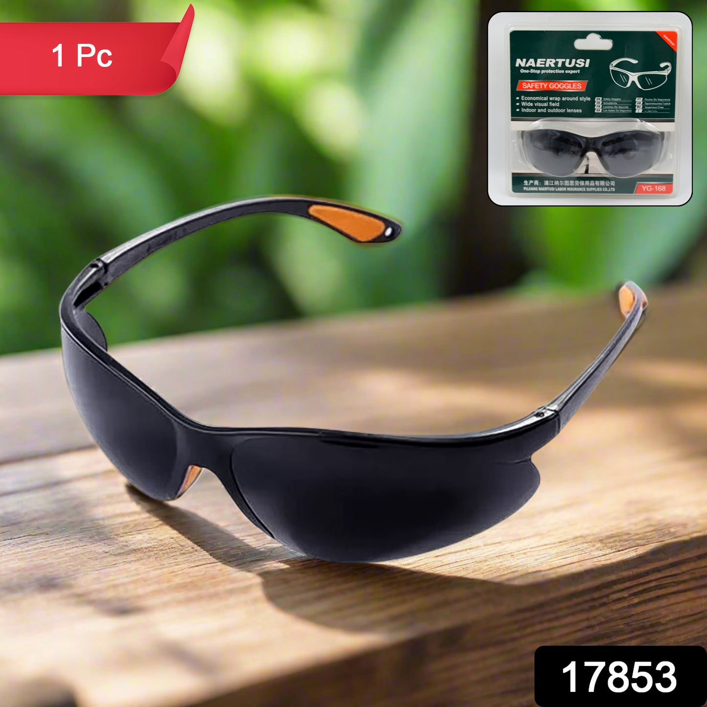 Wukusy eye protection safety goggles for riding, featuring clear lenses and a secure fit for health care and outdoor safety.