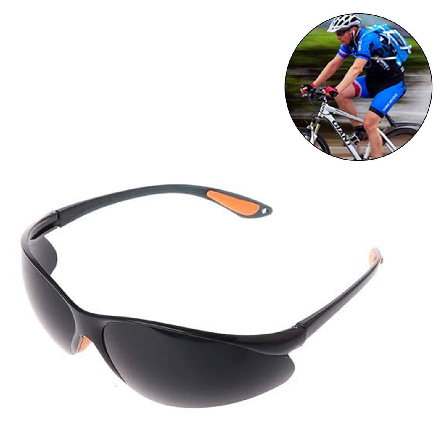 Wukusy safety riding goggles with clear eye protection, designed for health care and outdoor activities, shown in the image.