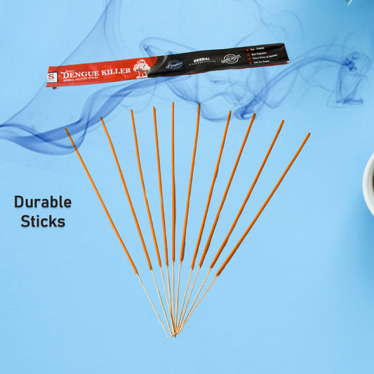 Herbal mosquito incense sticks by Wukusy, 1 packet of 10 natural incense sticks for mosquito repellent and health care.