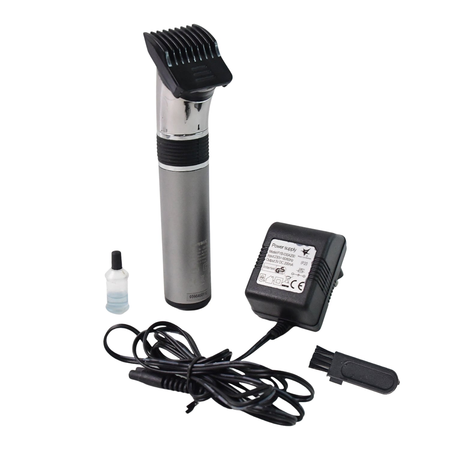 Wukusy Orbit rechargeable hair trimmer for men, cordless health care grooming device with adjustable blade settings.
