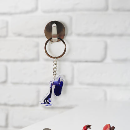 Cute Cartoon Character Acrylic Keychain (1 Pc)