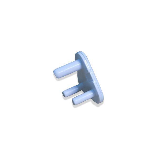 Small Wukusy 1230 safety cover guards for electric socket plugs, designed to protect children from electrical hazards.