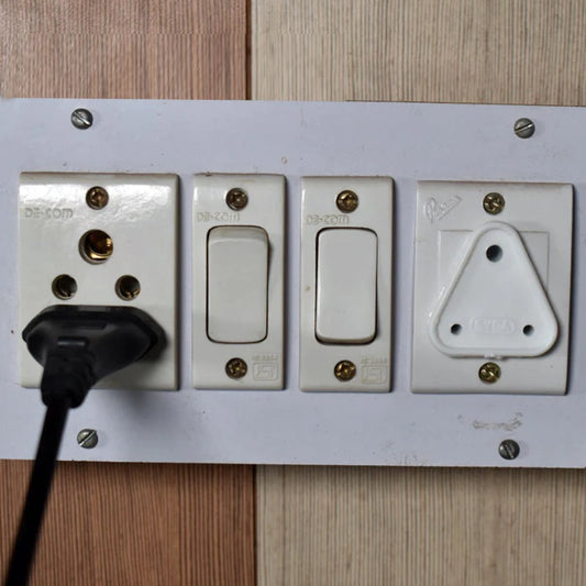 Wukusy 6-piece baby safety electrical socket cover set with large outlet plug protectors for child proofing in home, school, or office.