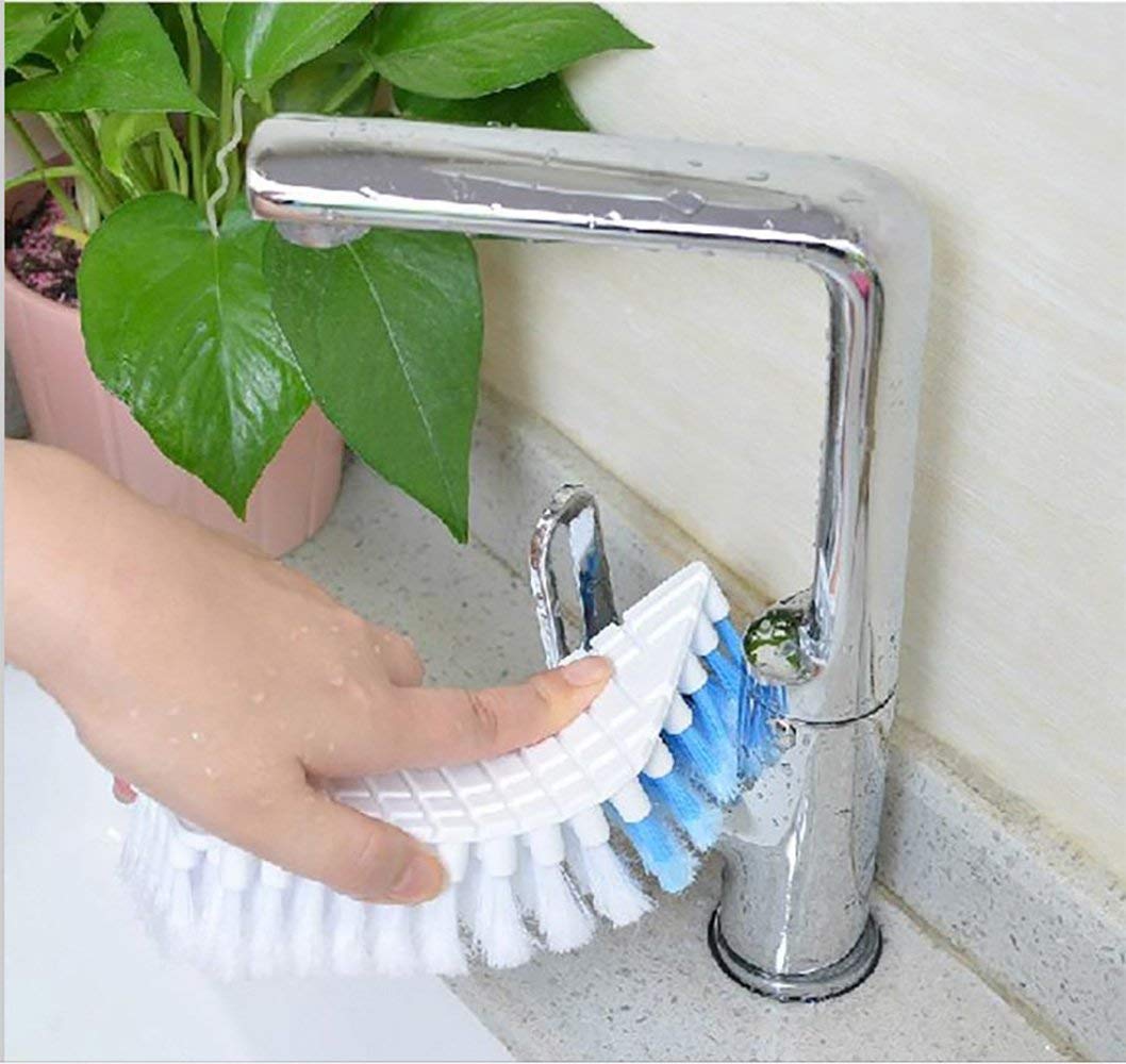 Wukusy flexible plastic cleaning brush for kitchen and bathroom cleaning, designed for home improvement tasks and hard-to-reach areas