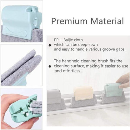 Wukusy creative window groove cleaning brush, hand-held tool for cleaning narrow window channels and hard-to-reach areas.