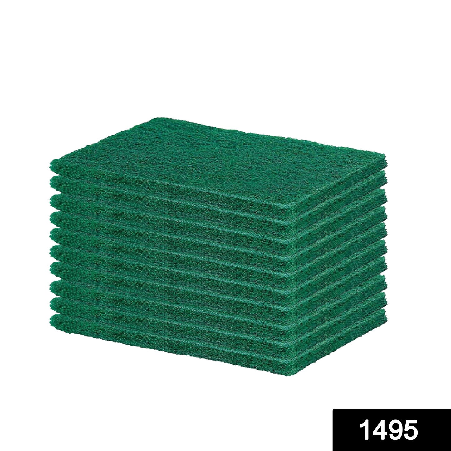 Wukusy green kitchen scrubber pads for utensils and tile cleaning, durable home improvement scrubbers for kitchen use