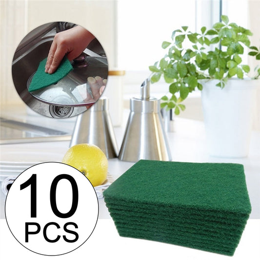 Wukusy 1495 green kitchen scrubber pads for utensils and tile cleaning, ideal for home improvement and surface scrubbing.