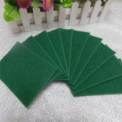 Wukusy green kitchen scrubber pads for utensils and tile cleaning, durable and effective for home improvement tasks