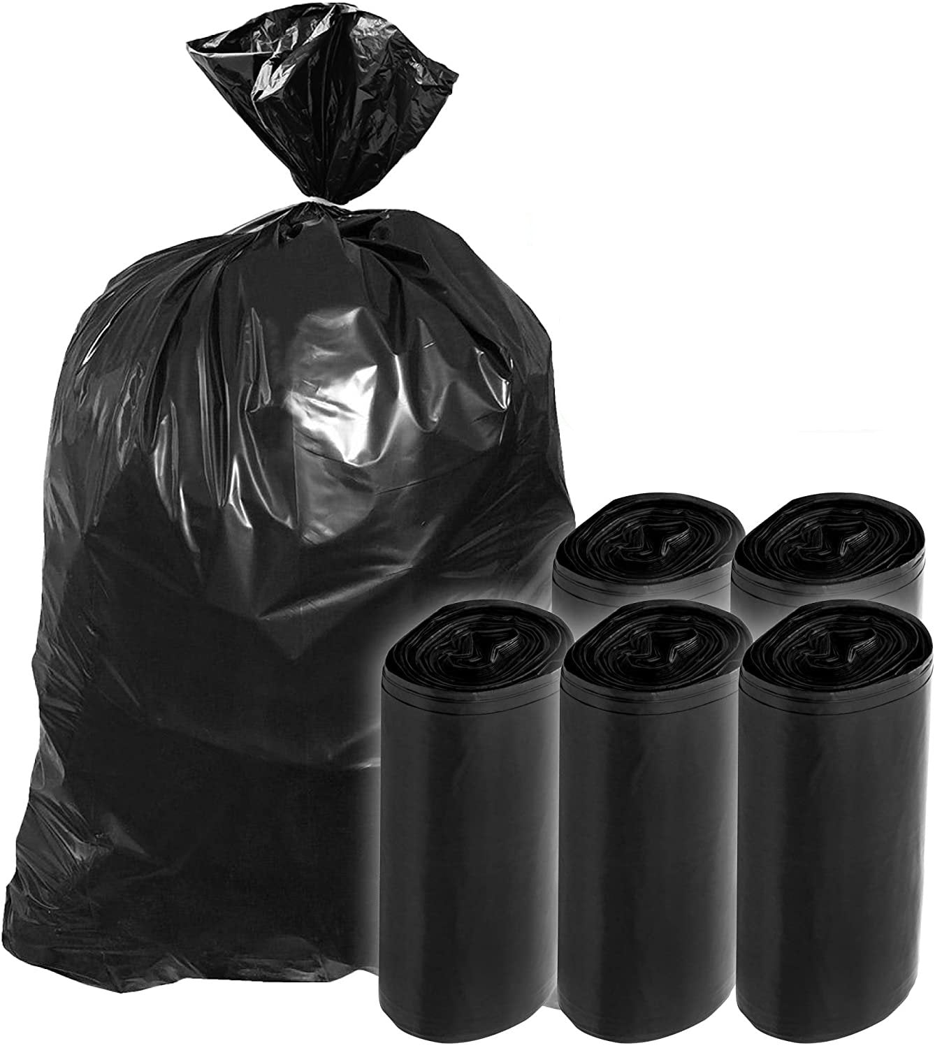 Wukusy eco-friendly disposable trash bags, 19x21 inches, pack of 30, suitable for home garbage bins.