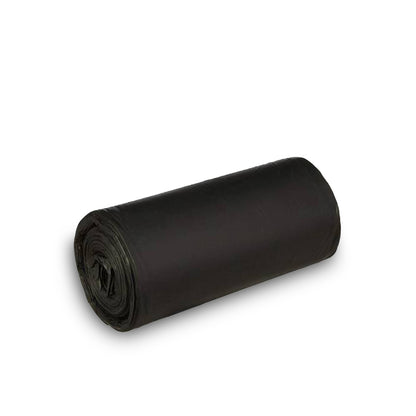 Black Wukusy small size garbage bags, 17 x 19 inches, ideal for home waste disposal.
