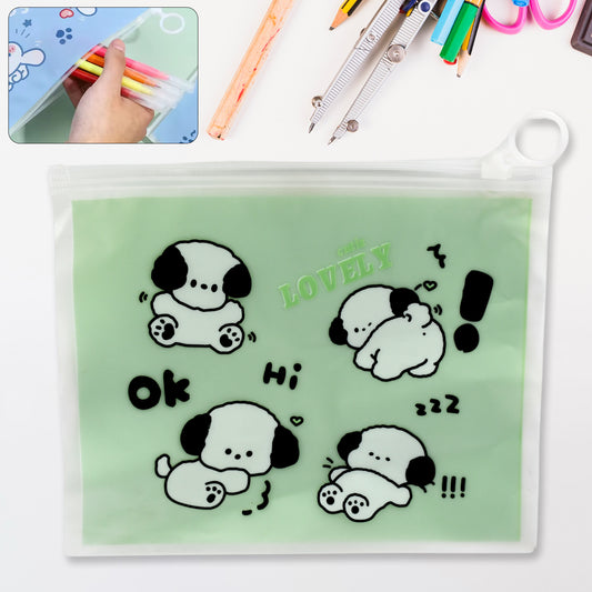 Wukusy reusable multipurpose pencil pouch with zip, ideal for pens, pencils, and stationery for school or travel use.