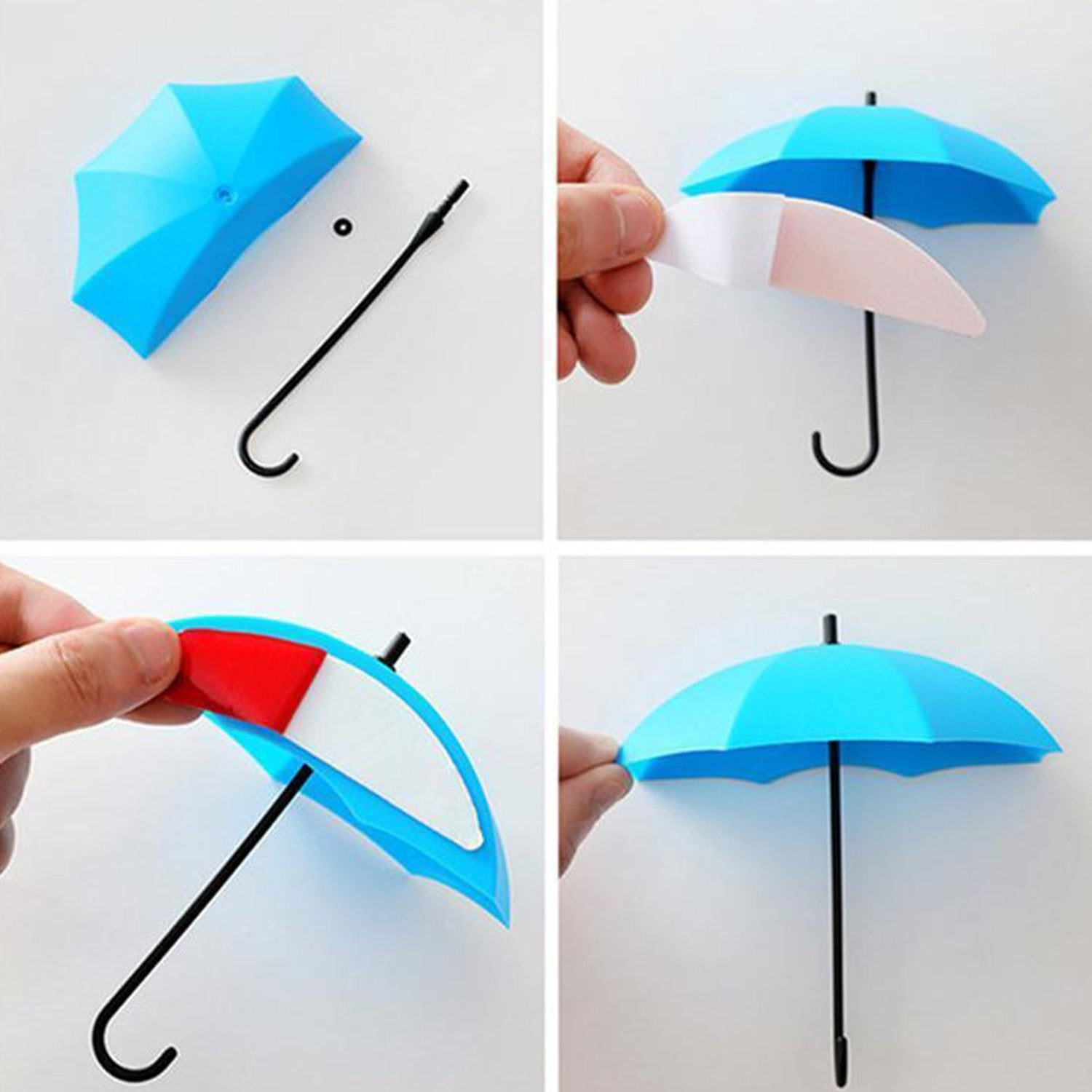 Colorful Wukusy umbrella key holder with hooks for keys and small accessories, designed for home organization.