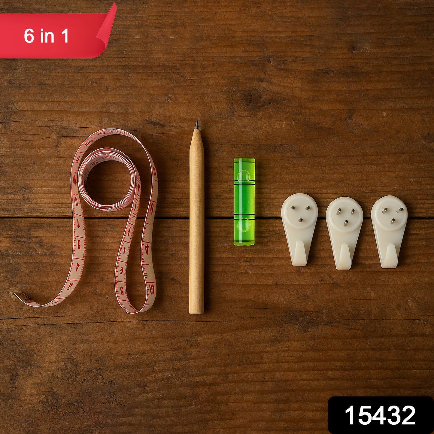 6-in-1 Wall Hanging  Measurement Tool Kit