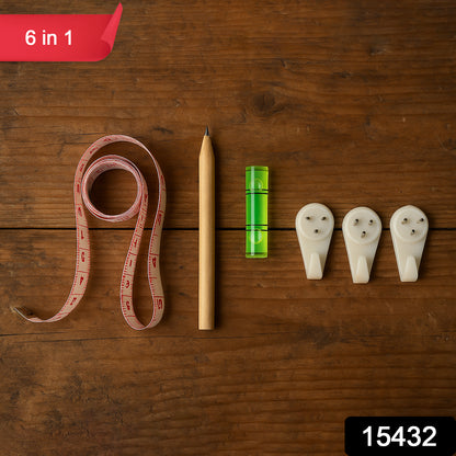 6-in-1 Wall Hanging  Measurement Tool Kit