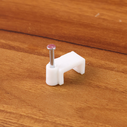 Set of 50 Wukusy 8mm nail cable clips for home improvement, ideal for securing cables and wiring neatly.