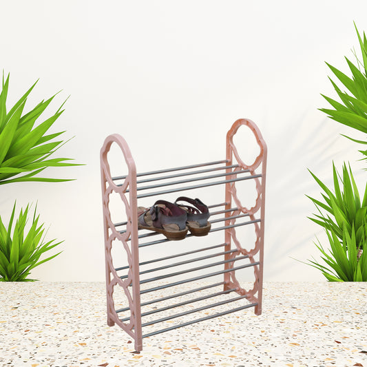 9392 Shoes Storage Shelf 4 Layer Spacesaving Shoes Show Rack Folding Shoe Rack Standing Shoe Rack Diy Shoes Storage Shelf Home Organizer For Bedroom Hallway And Closet Shoe Storage