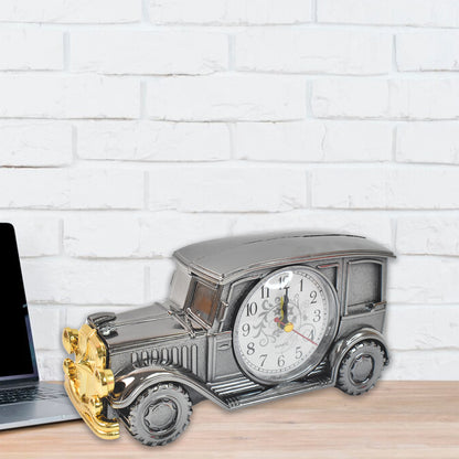 Wukusy car model clock pen holder with alarm, made of durable ABS, ideal for office desk or bedroom decor.