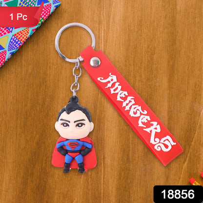 Cute Cartoon Silicone 3d Key Chain With Metal Hook  Strap (Pack Of 1)