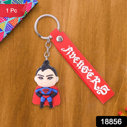Cute Cartoon Silicone 3d Key Chain With Metal Hook  Strap (Pack Of 1)