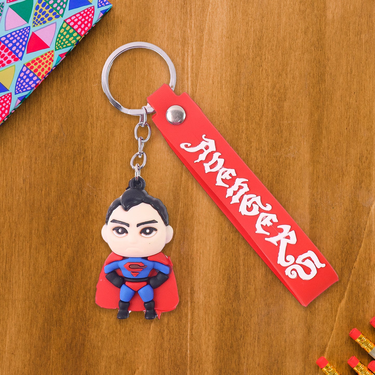 Cute Cartoon Silicone 3d Key Chain With Metal Hook  Strap (Pack Of 1)