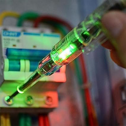 Wukusy electrical detector slotted screwdriver with small batteries, used for home improvement and electrical work.