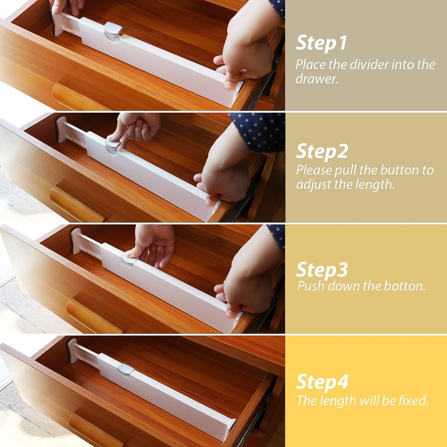 Expandable Drawer Dividers For Home  Office (1 Pc)