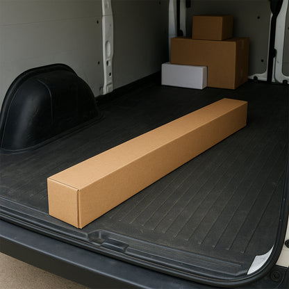Heavy-duty brown packing box by Wukusy, 5x54x10 cm for product packaging, durable and suitable for home improvement projects.
